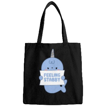 Discover Feeling Stabby, Narwhal Bags
