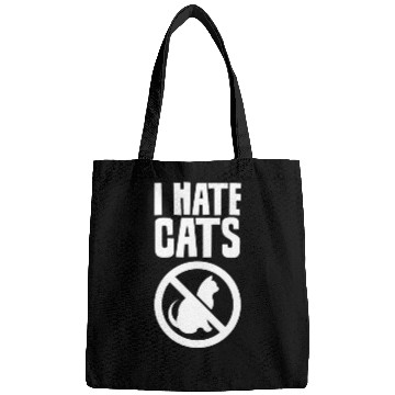 Discover I Hate Cats Puppy Lover Dog Animal Sayings Bags