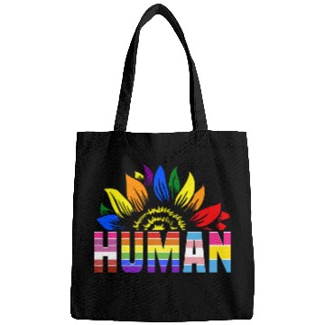 Discover Human Sunflower Rainbow LGBT -Tolerance Love Ga Bags