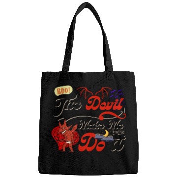 Discover Devil Make Me Do it the Evil toon funny Halloween. Bags