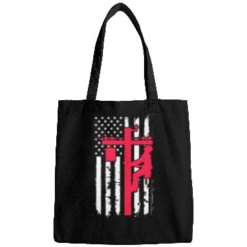 Discover Lineman USA American Flag Bags