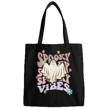Discover Spooky Season Retro Wavy Halloween Ghost Bags
