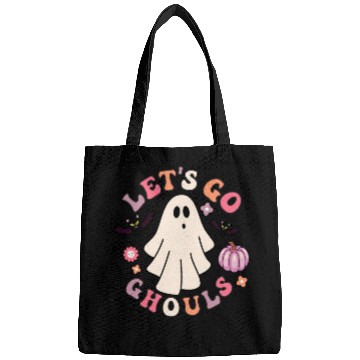 Discover Let's Go Ghouls Creepy Retro Ghost Gift For Boys Bags