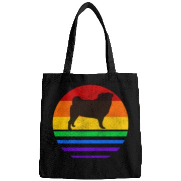 Discover LGBT Pug Rainbow Flag Bags