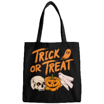 Discover Halloween scary pumpkin head, skull and ghost Bags