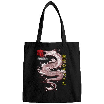 Discover Japanese Streetwear Retro Dragon Aesthetic Tokyo Bags