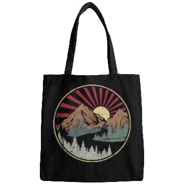 Discover Mountains sun vintage Bags