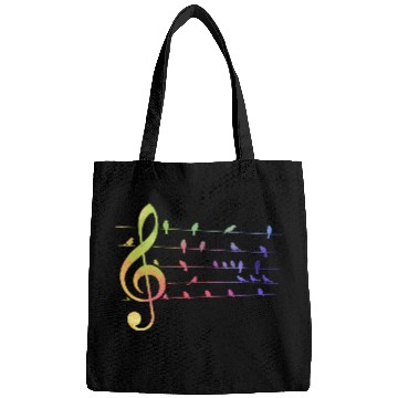 Discover Colorful Birds Musical Notes Music Teacher Bags