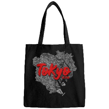 Discover Tokyo, Japan City Map Bags