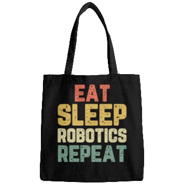 Discover Eat Sleep Robotics Repeat Robot Engineer Funny Vin Bags