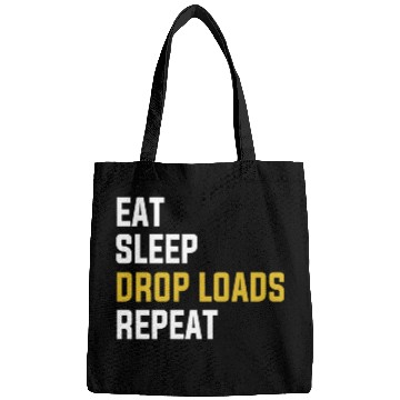 Discover Eat Sleep Drop Loads Repeat Funny Truck Driver Shi Bags