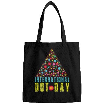 Discover Colorful Triangle Pattern International Dot Day Bags