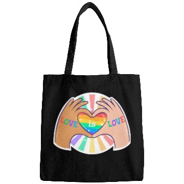 Discover Love is Love Pride Queer LGBTQ Sticker Bags