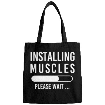 Discover Installing Muscles Please Wait Funny Mens Gym Bags