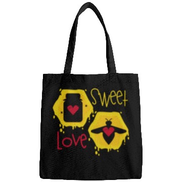 Discover Sweet love yellow honey bee Bags