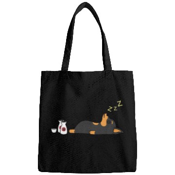 Discover Miniature Pinscher Sake Drunk Bags