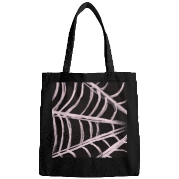 Discover Pastel Pink Spider Web Retro Illustration Bags