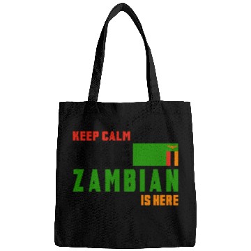 Discover Keep calm Zambia flags design Bags