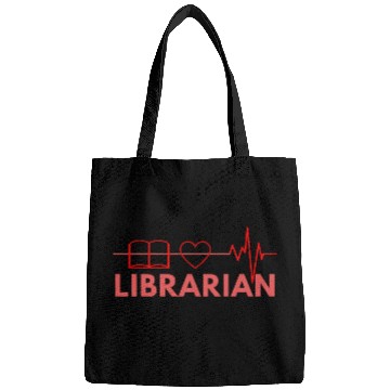 Discover Funny Librarian Heart Beat Art Premium Bags