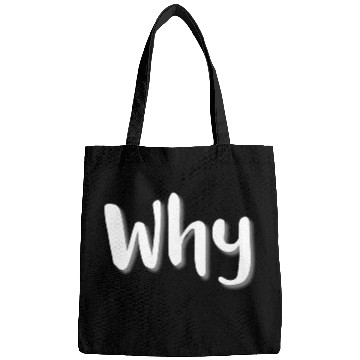 Discover Why - White Letters Bags