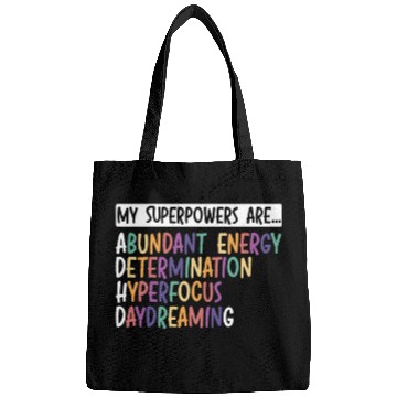 Discover My Superpowers Are ADHD Embrace Neurodiversity Bags