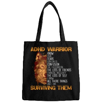 Discover ADHD Warrior Embrace Neurodiversity ADHD Awareness Bags