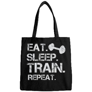 Discover Eat. sleep. train. repeat. bodybuilding-design Bags