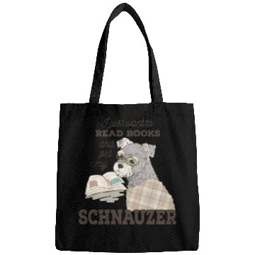 Discover Schnauzer Cartoon Book Lover Gift Bags