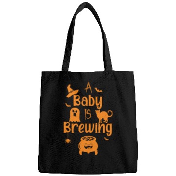 Discover A Baby Is Brewing Maternity Halloween Women Funny Bags