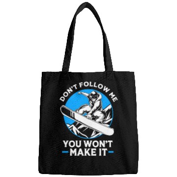Discover Dont Follow Me Snowboarder Funny Snowboarding Bags