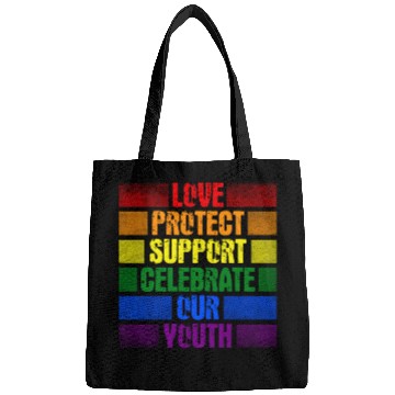 Discover Love Protect Support Celebrate Our Youth Bags
