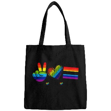 Discover Peace Love Equality - Rainbow LGBT Tolerance Bags