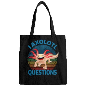 Discover I Axolotl Questions Cute Retro Vintage Axolotl Bags