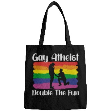 Discover Gay LGBTQ Atheist Atheism Anti Religion Securalism Bags