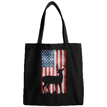 Discover Deer Hunting American Flag Bags