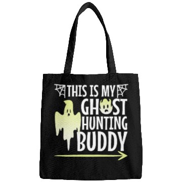 Discover This is my ghost hunting buddy, halloween couple Bags