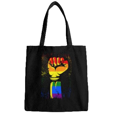 Discover Gay Pride Fist Rainbow Pride Month Bags