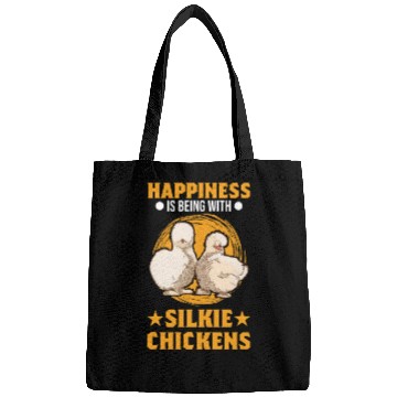 Discover Happiness Is Being With Silkie Chickens Bags