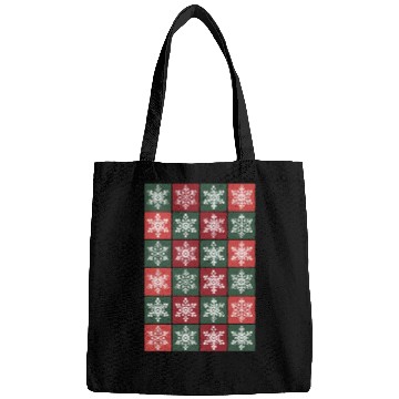 Discover Christmas pattern with snowflakes Bags