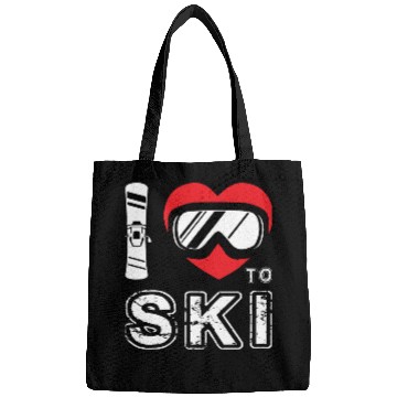 Discover I Love To Ski Winter Sport Snowboarding Skiing Bags