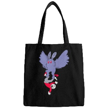 Discover Mothman Abducting Human Goth Cryptid Funny Mothman Bags
