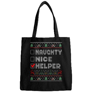 Discover Naughty Nice Helper, Matching Christmas Group Bags