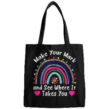 Discover Make Your Mark and See Where It Takes You Rainbow Bags