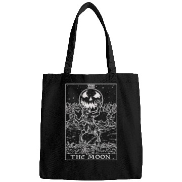 Discover The Moon Tarot Card Halloween Werewolf Gothic Horr Bags