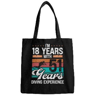 Discover 69 Birthday Idea Scuba Diving 69 Year Old Diver Bags
