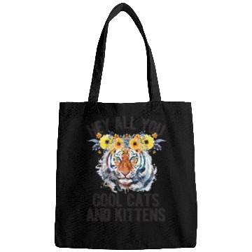 Discover Hey All You Cool Cats And Kittens Flower Tiger Bags