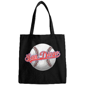 Discover Vintage San Diego Baseball Distressed Baseball Pun Bags