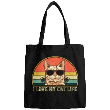 Discover Funny Cat Owner - I Love My Cat Life - Funny Cat Bags