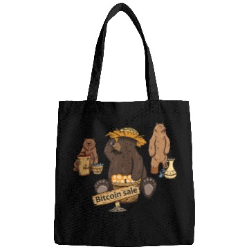 Discover Bitcoin Bear BTC logo Crypto lover Hodl Design Bags