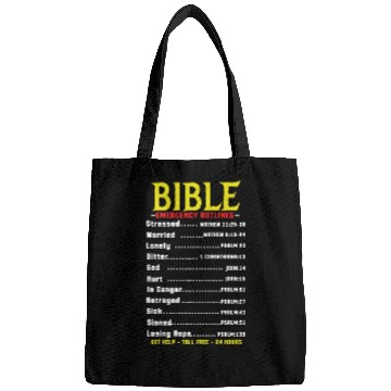 Discover Bible Emergency Hotline Number Jesus Christian Bags